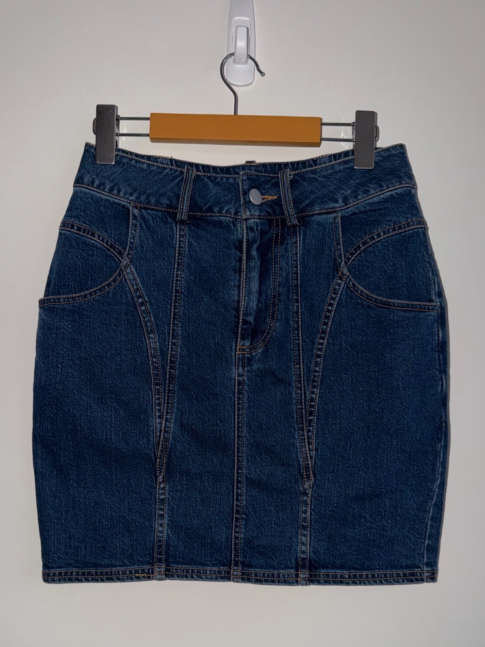Anthropologie Pilcro Seamed Denim Pencil Skirt 6P western‎ costal cowgirl rodeo - Picture 4 of 8